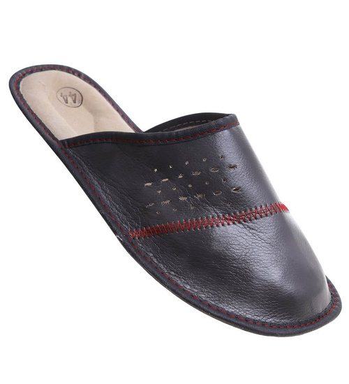 Profilowane szare kapcie męskie /G9-1 7930 S196/