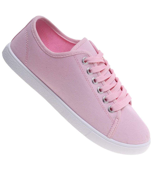 Pastelowe tenisówki damskie Różowe /A4-3 18719 T7/