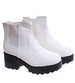 Ocieplane białe botki na platformie /C6-2 16619 T142/