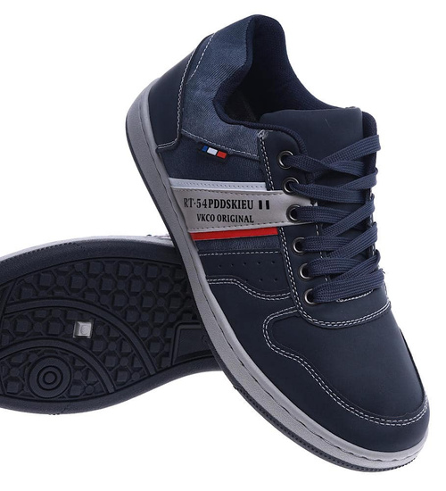 Sznurowane grantowe trampki męskie /A4-2 13799 T497/