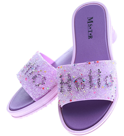 Fioletowe klapki dla dziewczynki /F2-1 13950 T190/