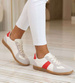 Wiązane snekaersy damskie białe wygodne /A3-3 18715 T177/