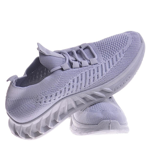 Wsuwane szare buty sportowe /F10-3 11869 T391/