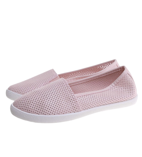 Różowe ażurowe baleriny dziewczęce /G5-2 17631 121/