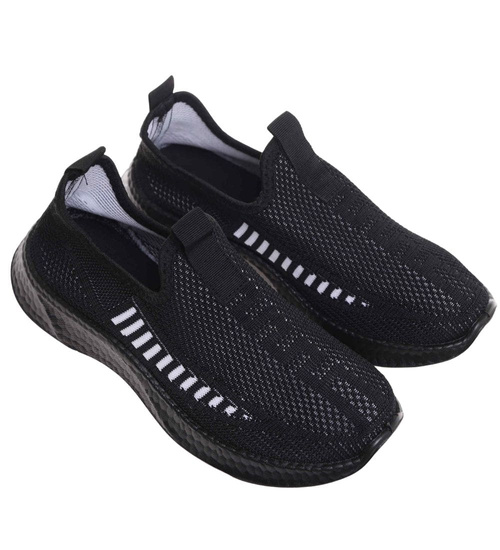 Wsuwane chłopięce buty sportowe Czarne /E4-2 17991 T189/