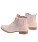 Beżowe botki damskie na płaskim obcasie wsuwane /L3-2 18507 W232/