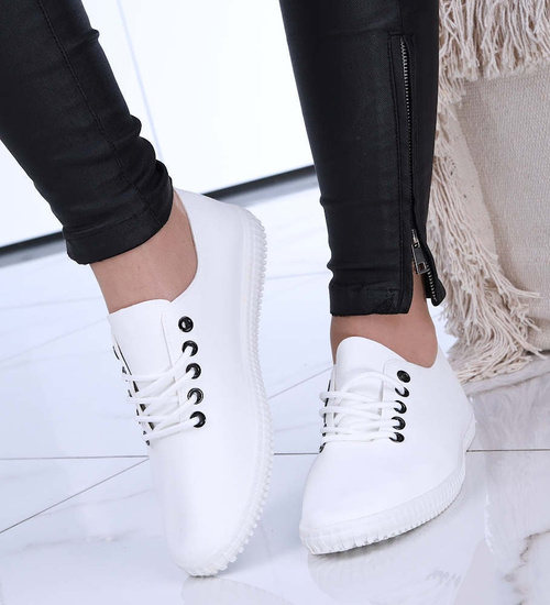 Białe tensiówki damskie /c7-3 14785 T274/