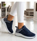 Sneakersy damskie granatowo różowe /C5-3 18698 T251/