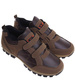 Brązowe męskie buty sportowe na rzepy /A4-3 18196 T388/