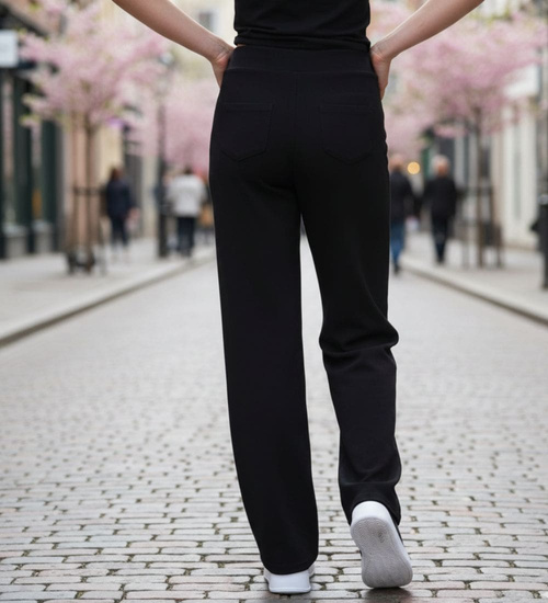 Czarne wizytowe spodnie damskie /H2 UB884 G/