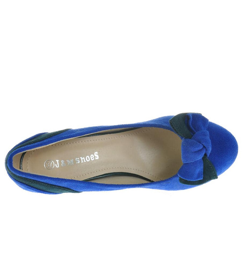 Czółenka damskie na szpilce Granatowe /G2-3 10211 S039/