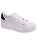 Białe buty trampki damskie na niskiej platformie /A6-2 18659 T2/