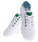 Ażurowe sznurowane biało zielone tenisówki damskie /E9-2 16242 G282/