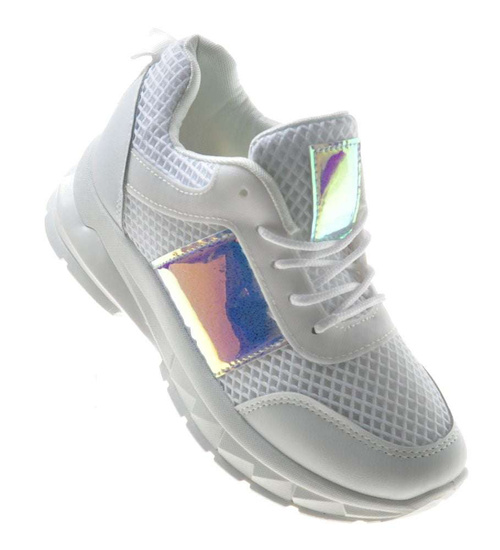 Białe sportowe buty damskie /E8-2 7947 S344/