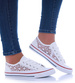 Koronkowe białe trampki damskie /G11-2 17412 T283/