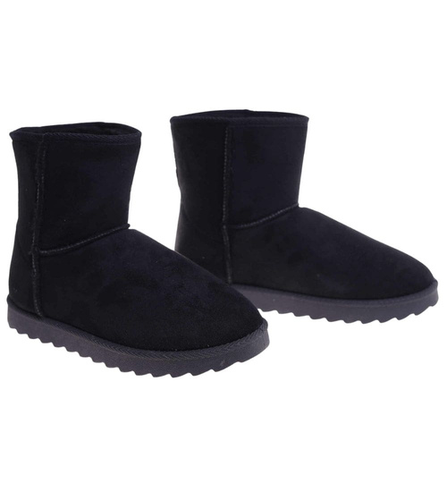 Czarne krótkie kozaki śniegowce /D3-3 18356 T235/