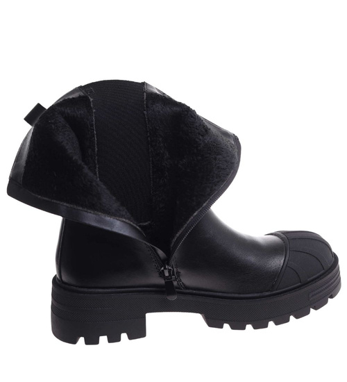 Czarne wysokie botki z ociepleniem /J5-2 H2 18423 T2/