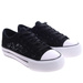 Koronkowe czarne trampki damskie na platformie /E9-2 17466 H2 G230/