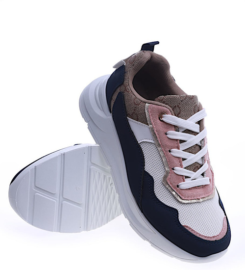 Sportowe damskie buty na platformie /G13-2 13918 T299/