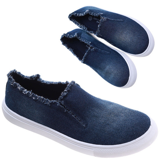 Granatowe wsuwane trampki dla dziewczynki /D7-2 17276 T7-38/