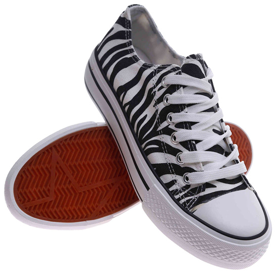 Trampki damskie na platformie Zebra /A8-3 17465 G230/