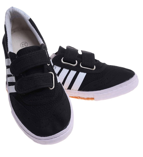 Czarne trampki halówki na rzepy /F8-1 +H2 18083 T186/