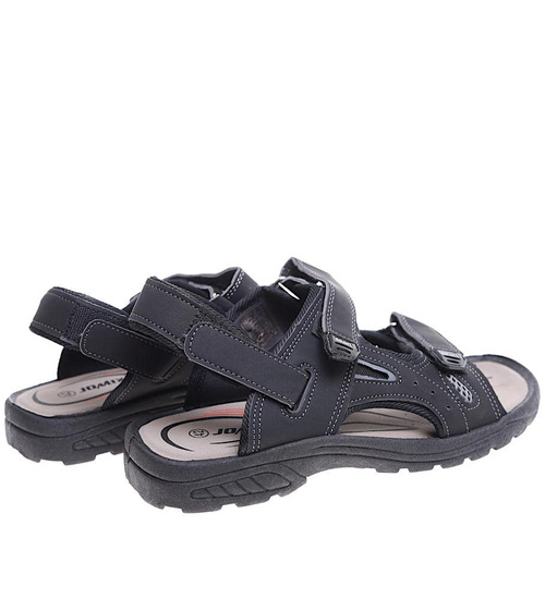 Czarne męskie sandały na rzepy /C5-1 16133 S233/