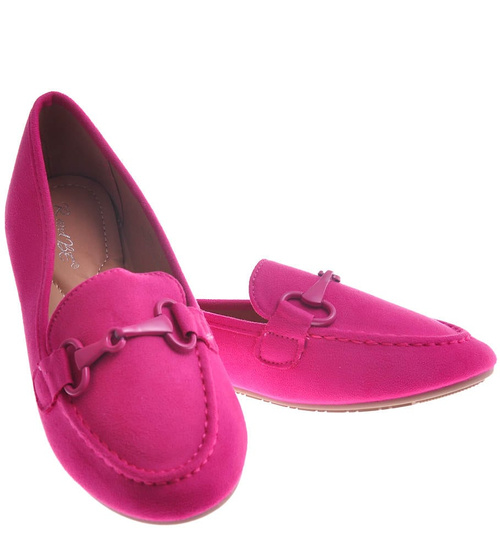 Fusjowe balerinki lordsy z zamszu /A7-2 12258 T397/