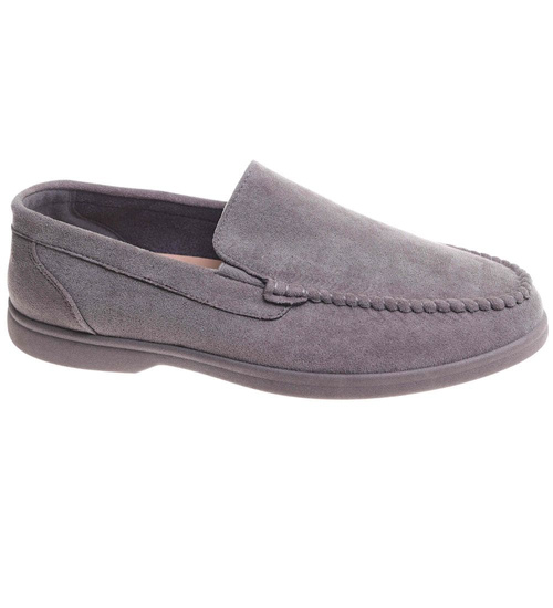 Buty męskie wsuwane szare mokasyny /G5-1 17825 T288 +H2/
