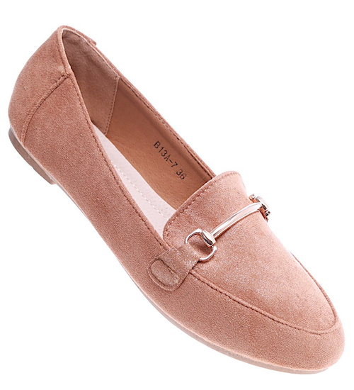 Camelowe wsuwane baleriny lordsy /G1-2 14660 S237/