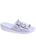 Białe zdrowotne damskie klapki z kolcami Fakirki /D8-1 14357 T157/