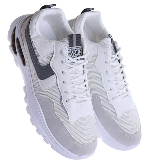 Biało szare męskie buty sportowe /F6-1 17348 T289/