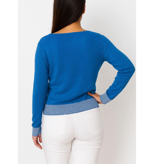 Niebieska bluzka sweter damski /H2 K34 ub987 S0/