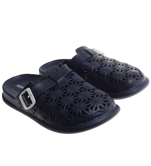 Klapki damskie Ażurowe buty na plażę Granatowe /H2 17854 G008/