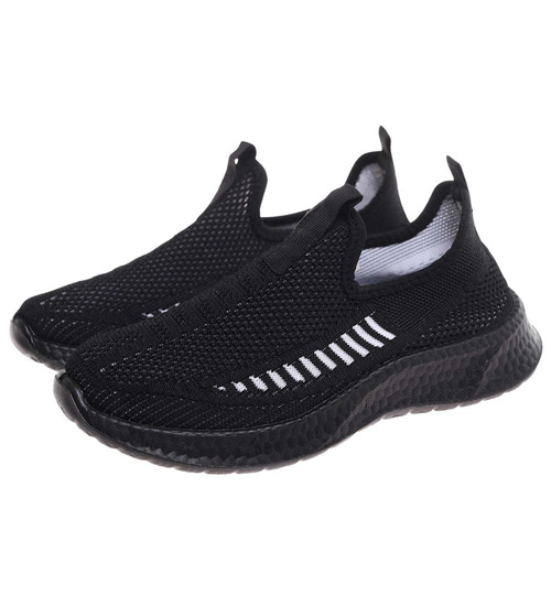 Wsuwane chłopięce buty sportowe Czarne /E4-2 17991 T189/