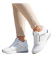 Białe trampki sneakersy na niskim koturnie /F7-2 12423 T650/