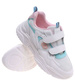 Buty sportowe na rzepy z pastelowymi wstawkami /A7-1 18838 T266/