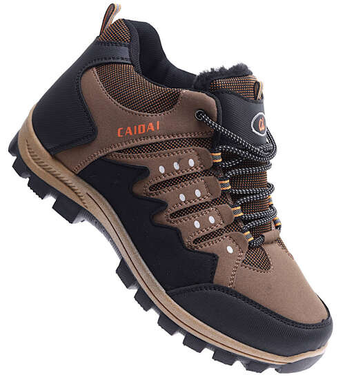 Grubo ocieplane męskie buty trekkingowe /B1-3 15319 S541/