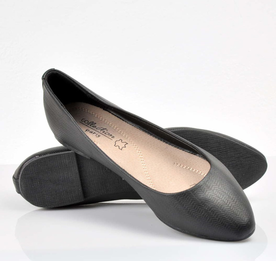 Czarne balerinki z migdałowymi noskami /C5-2 2756 S197/