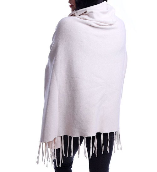 Oversizowe beżowe ponczo narzutka Minouu /H UB626 L917/