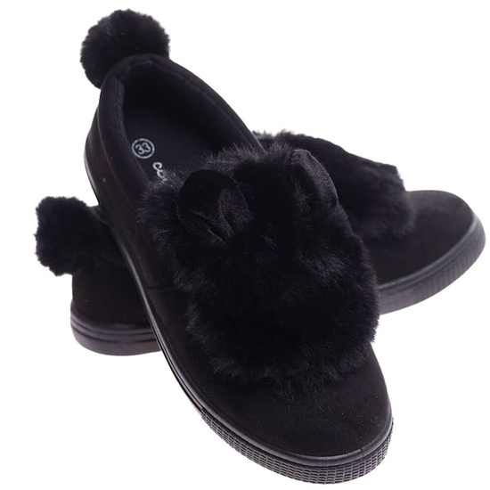 Czarne dziewczęce tenisówki /E6-3 15714 T04/