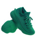 Zielone buty sportowe na niskim koturnie i platformie /G4-3 13511 T236/