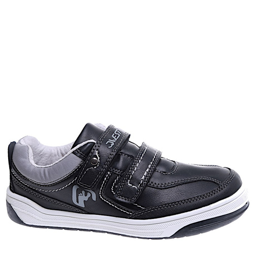 Czarne chłopięce buty sportowe trampki na rzepy /D9-3 15568 T346/