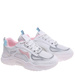 Sznurowane buty sportowe z pastelowymi wstawkami /D2-1 18831 T266/