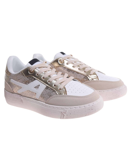 Trampki damskie sznurowane złote /i6-2 H2 18477 W16-6/