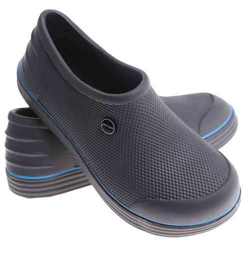 Kalosze damskie piankowe krótkie szaro niebieskie /D6-1 17796 T18-45 +h2/