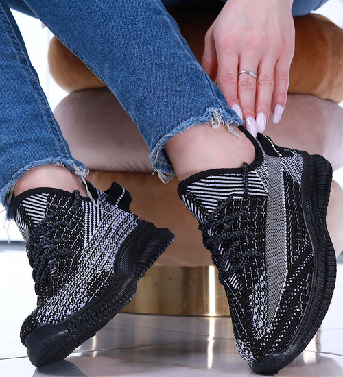 Damskie buty sportowe Czarne /E4-1 14152 T285/