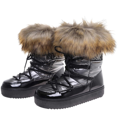 Zimowe kozaki śniegowce z futerkiem Gun /D2-1 18611 T400/