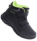Ocieplane półbuty na rzepy Czarno zielone /E5-2 18363 T285/