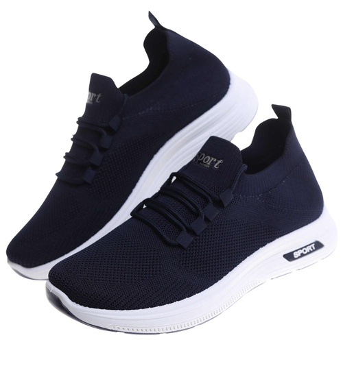 Wsuwane granatowe buty sportowe męskie /F5-1 17754 GF285/